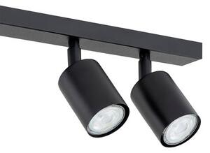Stropní svítidlo FLASH 6 – černé, 6× GU10, šířka 116 cm
