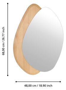 Eglo 425049 - Nástěnné zrcadlo LIOMA 68x48 cm jedle/béžová