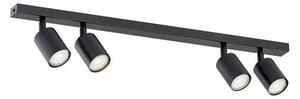 Stropní svítidlo FLASH 4 – černé, 4× GU10, šířka 70 cm