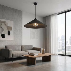 Závěsné svítidlo MONO 1L – černé, grafitové sklo, 1× E14, šířka 50 cm