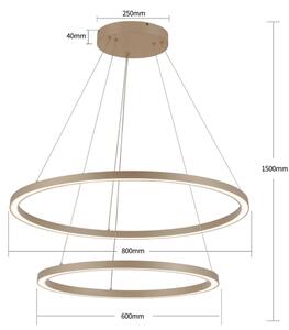 Brilagi - LED Stmív. lustr na lanku PORTOFINO LED/98W/230V pr. 80 cm béžová + DO