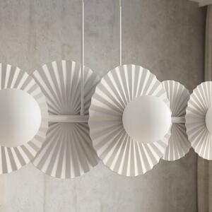 Závěsné svítidlo UMBRA 6 – celobílé, sklo, 6× G9, šířka 92 cm