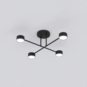 Stropní svítidlo HALO 4 – černé, 4× GX53, šířka 60 cm