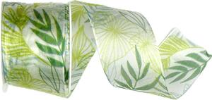 Stuha taftová WHITE JUNGLE bílá průsvitná 40mm x 2m (15,-Kč/m)