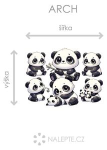 Roztomilé pandy arch 47 x 35 cm
