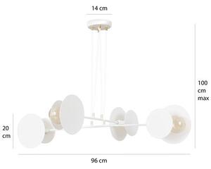 Závěsné svítidlo IDEA 4 – bílé, 4× E27, šířka 96 cm