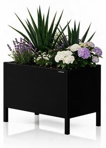 Velký černý kovový obal na květináč: DAISY 500 x 400 x 300 mm