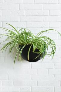 Květináč na stěnu MEDIO, sklolaminát, šířka 29 cm, černá