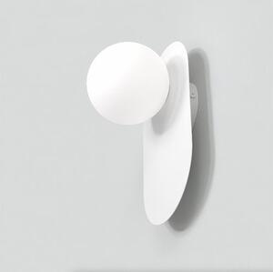 Nástěnné svítidlo VIVA K1 – celobílé, sklo, 1× G9, šířka 13 cm
