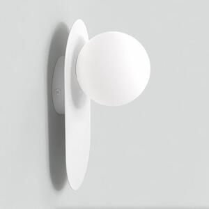 Nástěnné svítidlo VIVA K1 – celobílé, sklo, 1× G9, šířka 13 cm
