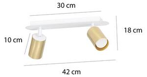 Stropní svítidlo ZEN 2 – bílé, 2× GU10, šířka 42 cm