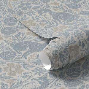 Tapety Modrá lesní tapiserie, Tapety květiny, a00613 : uwalls.cz