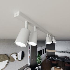 Stropní svítidlo FLASH 6 – bílé, 6× GU10, šířka 116 cm