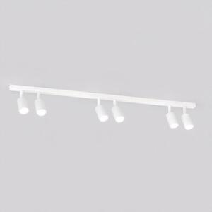 Stropní svítidlo FLASH 6 – bílé, 6× GU10, šířka 116 cm
