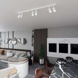 Stropní svítidlo FLASH 6 – bílé, 6× GU10, šířka 116 cm