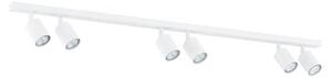 Stropní svítidlo FLASH 6 – bílé, 6× GU10, šířka 116 cm