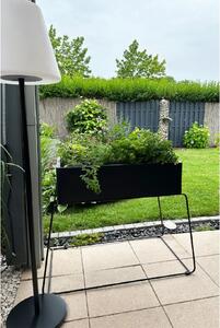 Dekorativní truhlík KRONOS, sklolaminát, šířka 98 cm, antracit
