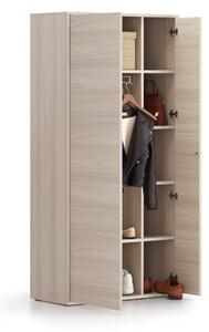 Šatní skříň s výsuvem BLOCK, 850 x 400 x 1748 mm, dub přírodní
