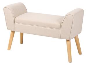 Designová lavice Dafina 90 cm len béžová