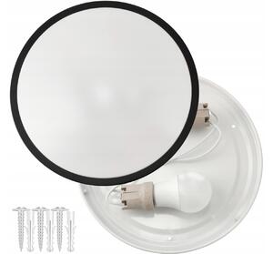 ECOLIGHT Kulatý LED stropní panel - 2xE27 - černý