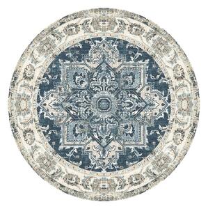 Designový kulatý koberec Maile 200 cm modrý