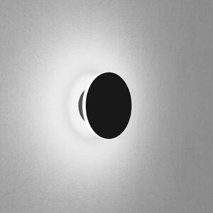 Nástěnné svítidlo Egger DLS Orbit, černé, Ø 12,5 cm, hliník 2 700 K