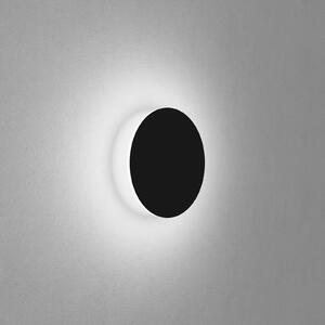Nástěnné svítidlo Egger DLS Orbit, černé, Ø 25 cm, hliník, 2 700 K
