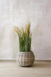 Přírodní koš na rostliny PALLA, ratan, průměr 45 cm, natur