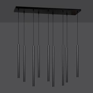 Závěsné svítidlo SELTER 9 – černé, 9× G9, šířka 92 cm