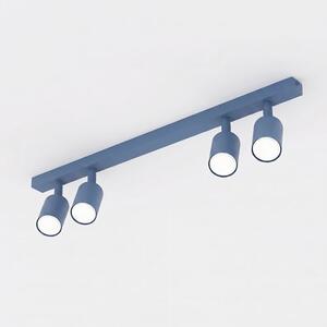 Stropní svítidlo FLASH 4 – tlumeně modré, 4× GU10, šířka 70 cm