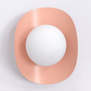 Nástěnné svítidlo FIERO M – korálové, bílé sklo, 1× G9, šířka 31 cm