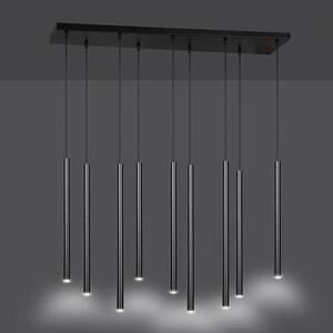 Závěsné svítidlo SELTER 9 – černé, 9× G9, šířka 92 cm