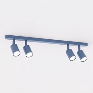 Stropní svítidlo FLASH 4 – tlumeně modré, 4× GU10, šířka 70 cm