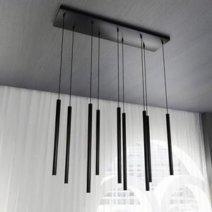 Závěsné svítidlo SELTER 9 – černé, 9× G9, šířka 92 cm
