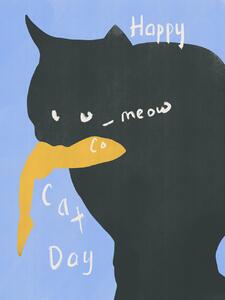 Ilustrace Happy Cat, Little Dean, (30 x 40 cm)