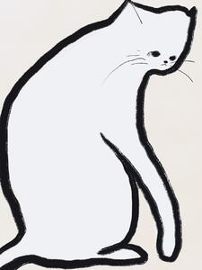 Ilustrace White cat, Little Dean, (30 x 40 cm)