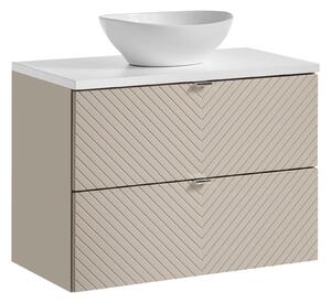 Comad Koupelnová skříňka s deskovým umyvadlem SET-VIC B WHITE 80 kašmír/bílá