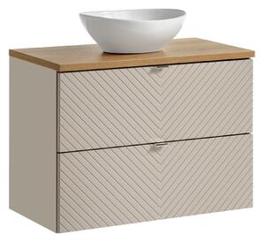 Comad Koupelnová skříňka s deskovým umyvadlem SET-VIC B OAK 80 kašmír/dub coast evoke