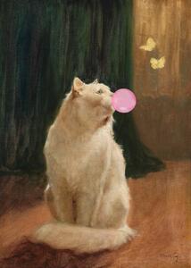 Ilustrace Bubble Gum and Cat, The Art Concept, (30 x 40 cm)