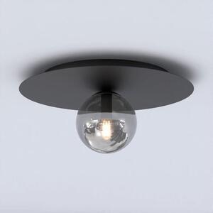 Stropní svítidlo SOLAR 1 – černé, grafitové sklo, 1× E14, šířka 43 cm