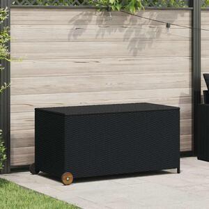 Zahradní úložný box černý 120x 65 x 61 cm polyratan 310089