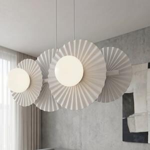 Závěsné svítidlo UMBRA 4 – celobílé, sklo, 4× G9, šířka 59 cm