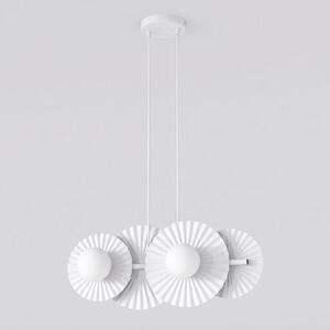 Závěsné svítidlo UMBRA 4 – celobílé, sklo, 4× G9, šířka 59 cm