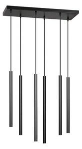 Závěsné svítidlo SELTER 6 – černé, 6× G9, šířka 59 cm