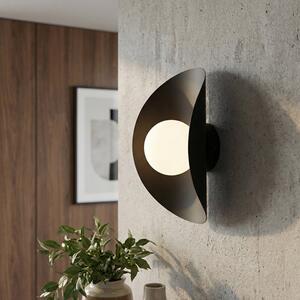 Nástěnné svítidlo FIERO XL K1 – černé, bílé sklo, 1× G9, šířka 23 cm