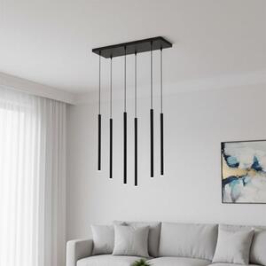 Závěsné svítidlo SELTER 6 – černé, 6× G9, šířka 59 cm