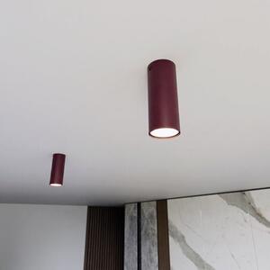 Stropní svítidlo TECNO 1S – vínové, 1× GU10, šířka 6 cm
