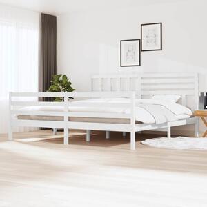 Rám postele bílý masivní dřevo 200 x 200 cm 3101109