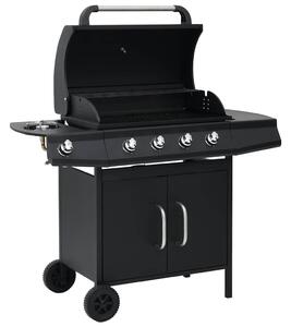 Plynový gril 4+1 hořáky černý ocel 310105