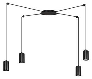 Závěsné svítidlo TRAKER 4 – černé, 4× GU10, šířka 300 cm